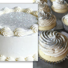 Colaele Silver Edible Glitter Spray coats chocolates with a professional metallic sheen.
