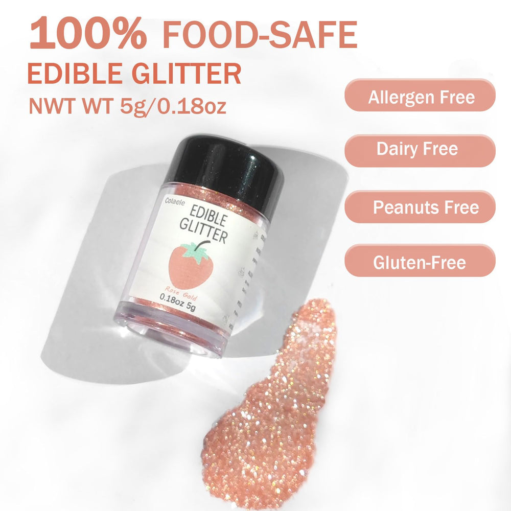 Colaele vegan edible glitter sparkles party desserts and beverages