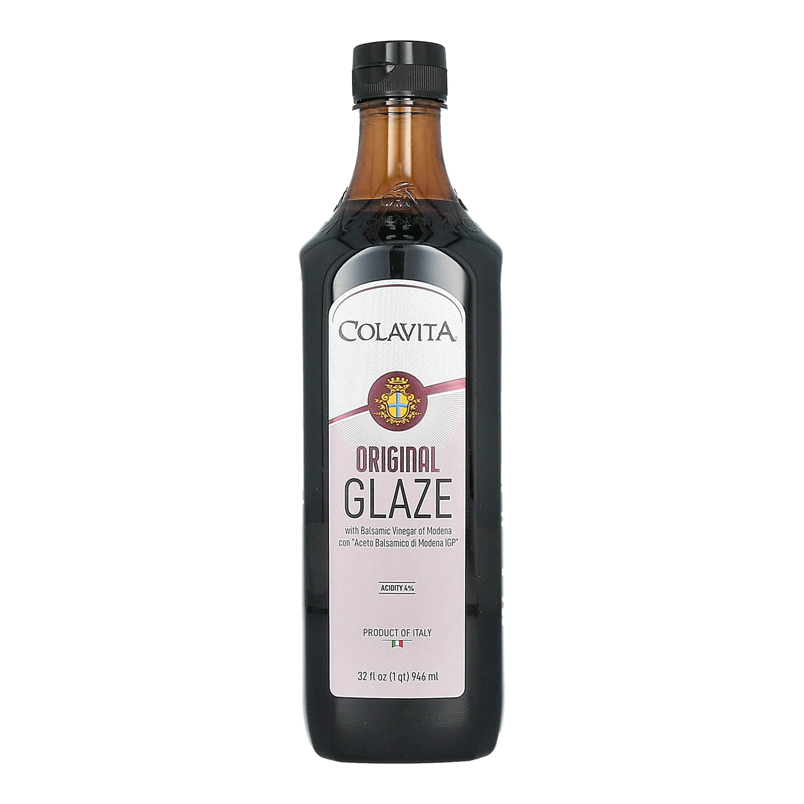 Colavita Balsamic Glaze bottle front, premium glaze ideal for finishing salads.