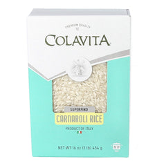 COLAVITA Carnaroli rice cooking steps illustration for even texture.