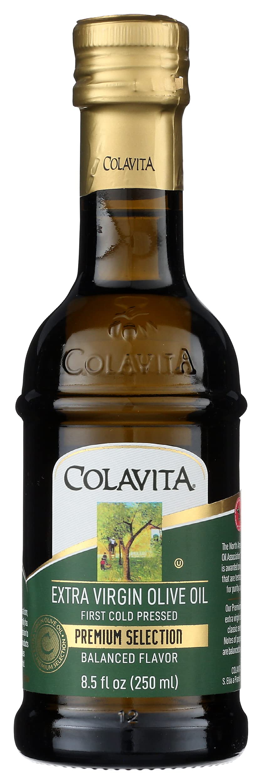 Colavita extra virgin olive oil bottle, ideal for finishing dishes with bright flavor