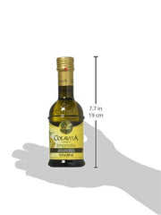 Colavita Limonolio lemon essence splash evokes fresh citrus aroma perfect for salads.