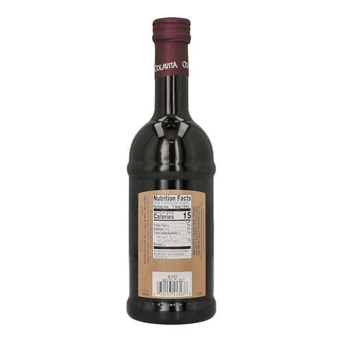 Colavita Organic Balsamic Vinegar label closeup showing organic certification.