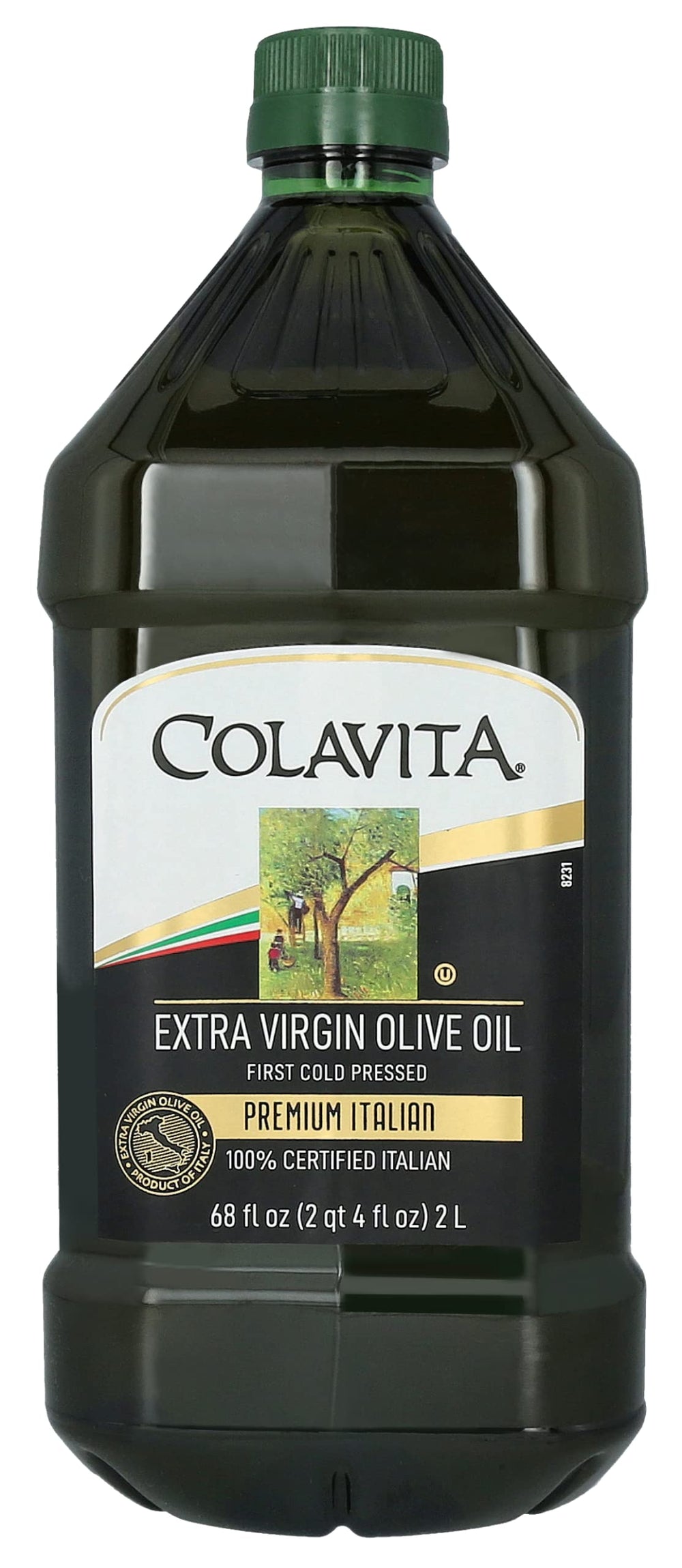 Colavita premium EVOO label close-up showing authenticity and flavor notes