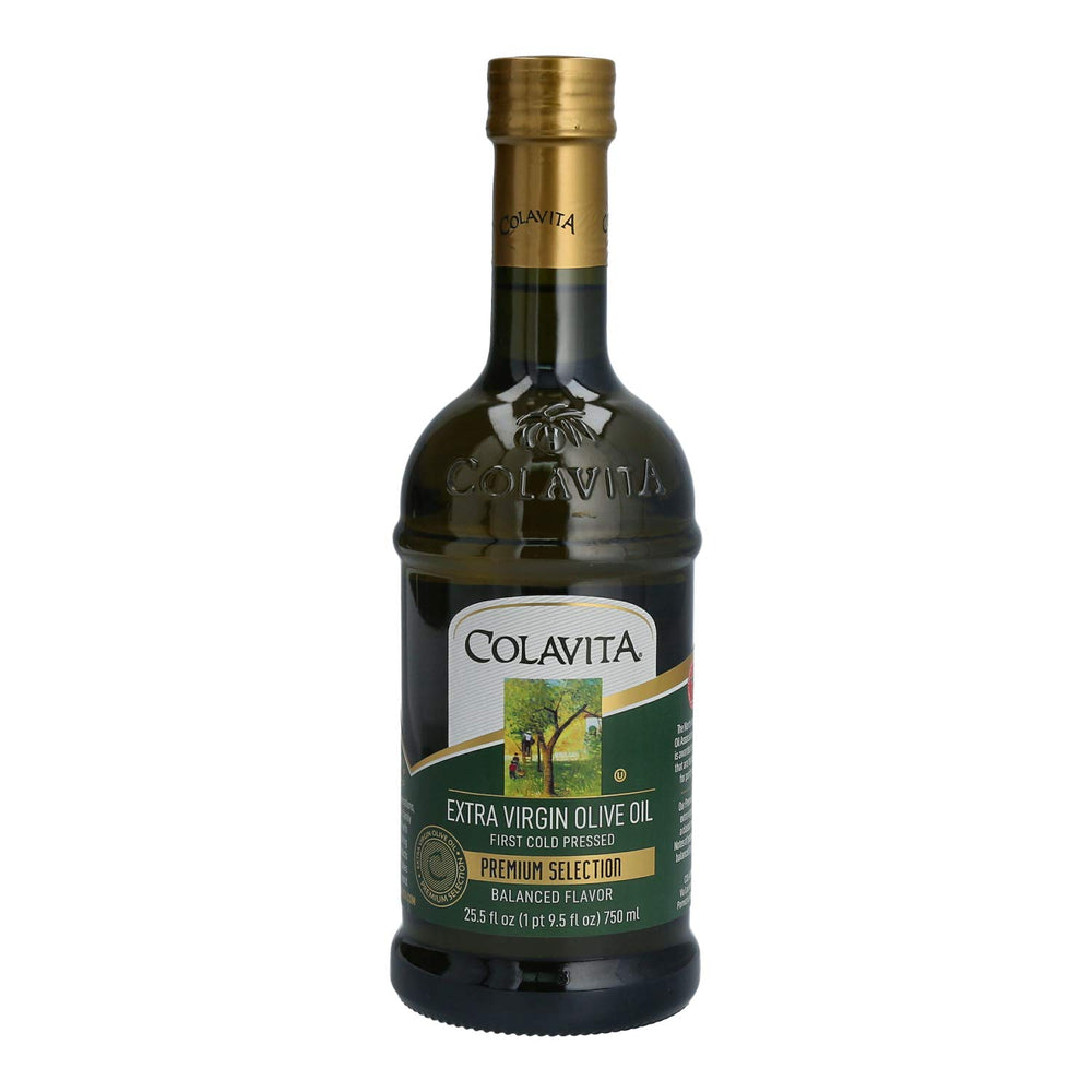Colavita Premium EVOO bottle on the counter for everyday cooking.