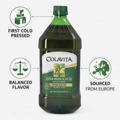 Colavita Premium Selection EVOO label highlighting Italian origin and authenticity