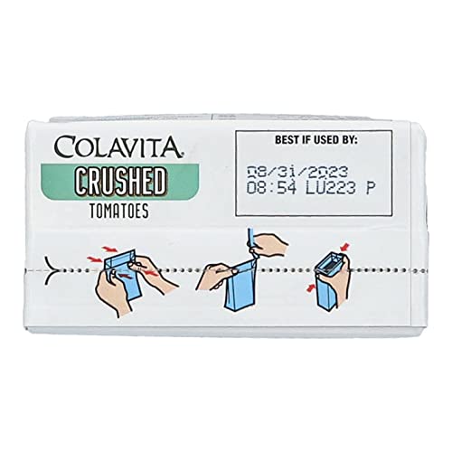 Colavita Recart crushed tomatoes texture shows smooth yet rustic consistency