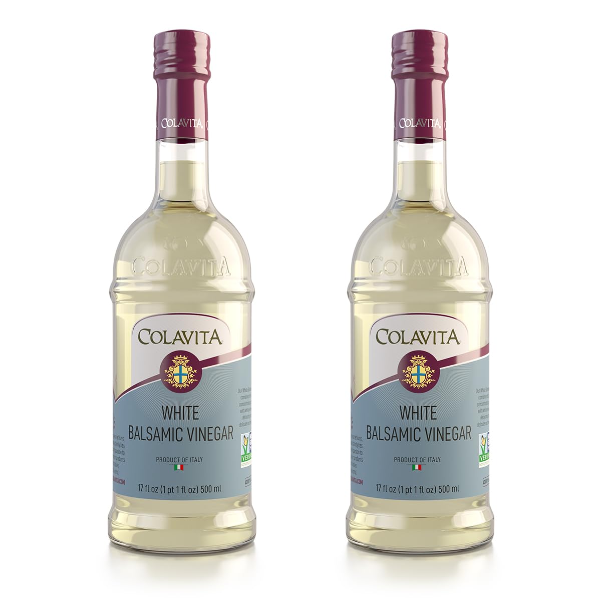 COLAVITA White Balsamic Vinegar bottle front, authentic Italian quality for everyday cooking.