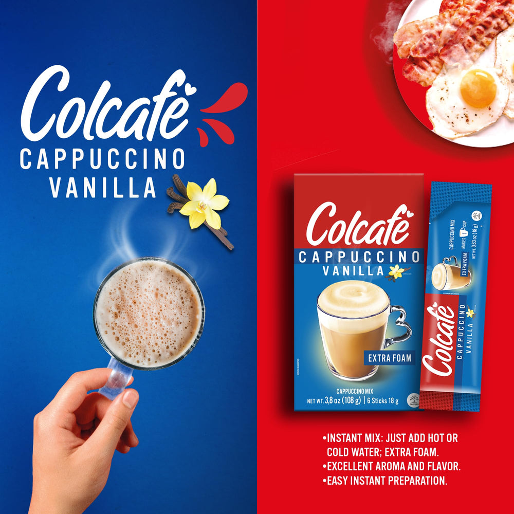 COLCAFE compact sachets travel-friendly for on-the-go coffee breaks.