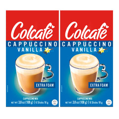 COLCAFE instant French vanilla cappuccino pack 2 for quick, creamy mornings.