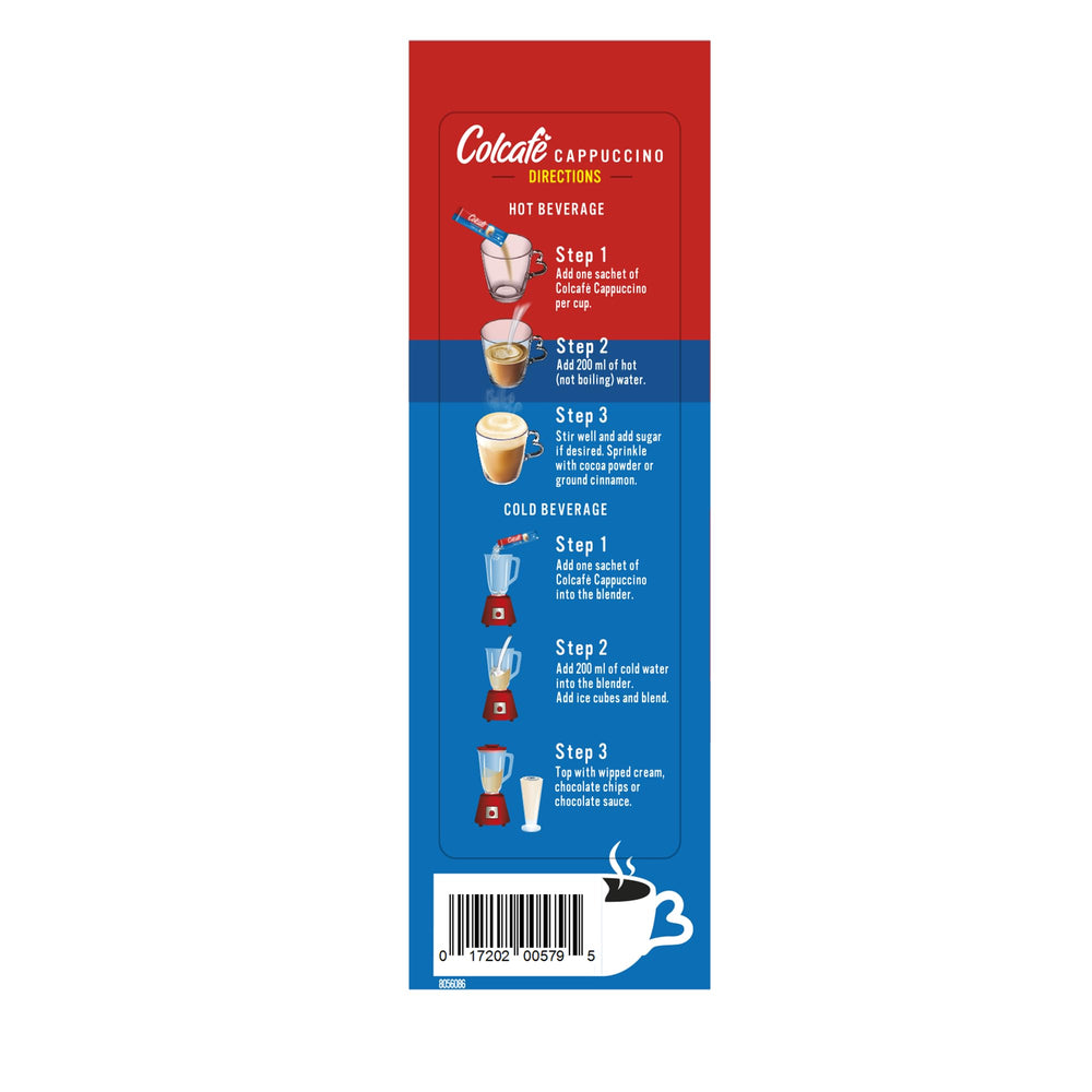 COLCAFE ready cup with steam demonstrates fast, full-bodied vanilla cappuccino.