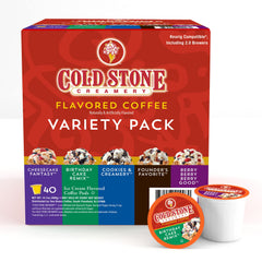 Cold Stone Creamery Beverages Cake Batter flavor pods with dessert-inspired aroma.