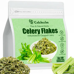 Colehechr Celery Flakes 12oz bag for effortless seasoning in soups, stews, and dressings.