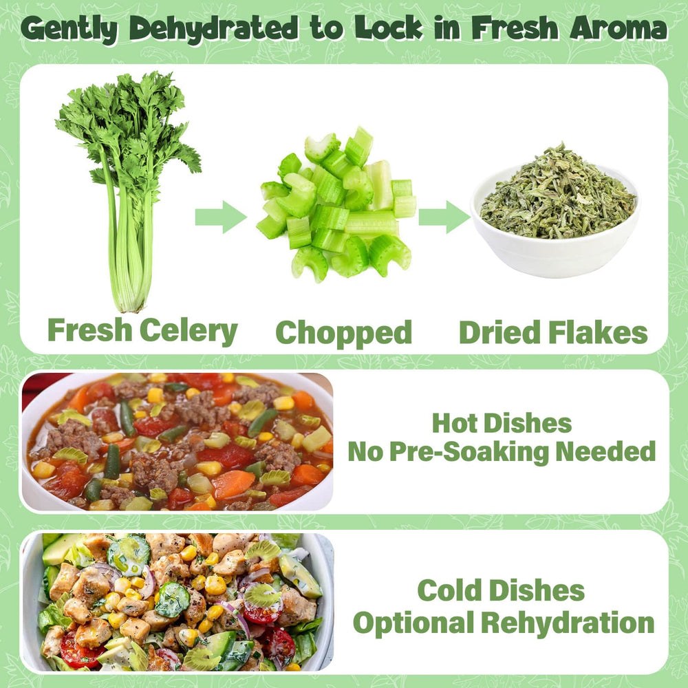 Colehechr Celery Flakes camping kit keeps pantry flavor on hand while traveling.