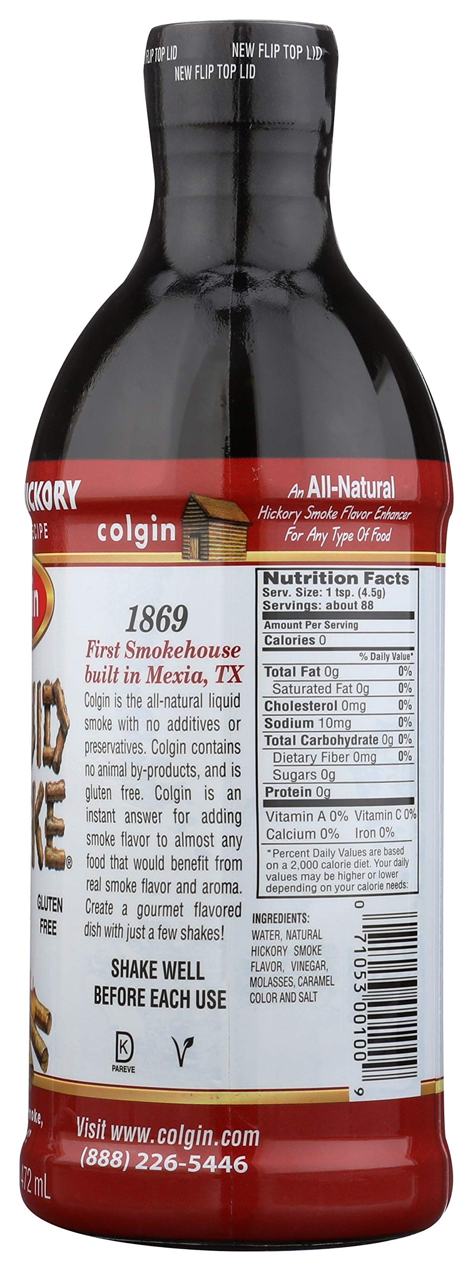 Colgin Liquid Smoke on chicken plate evokes savory smoky notes without a grill.