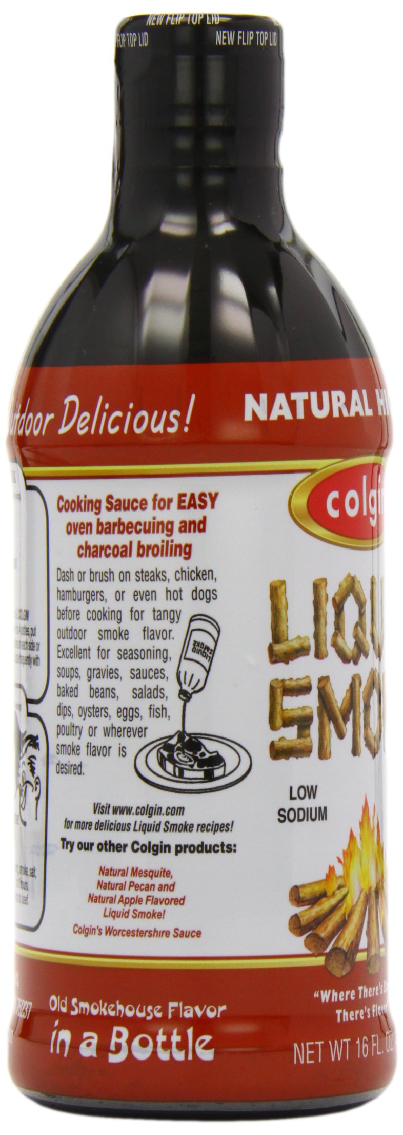 Colgin Liquid Smoke on hamburger adds bold, barbecue-like depth.