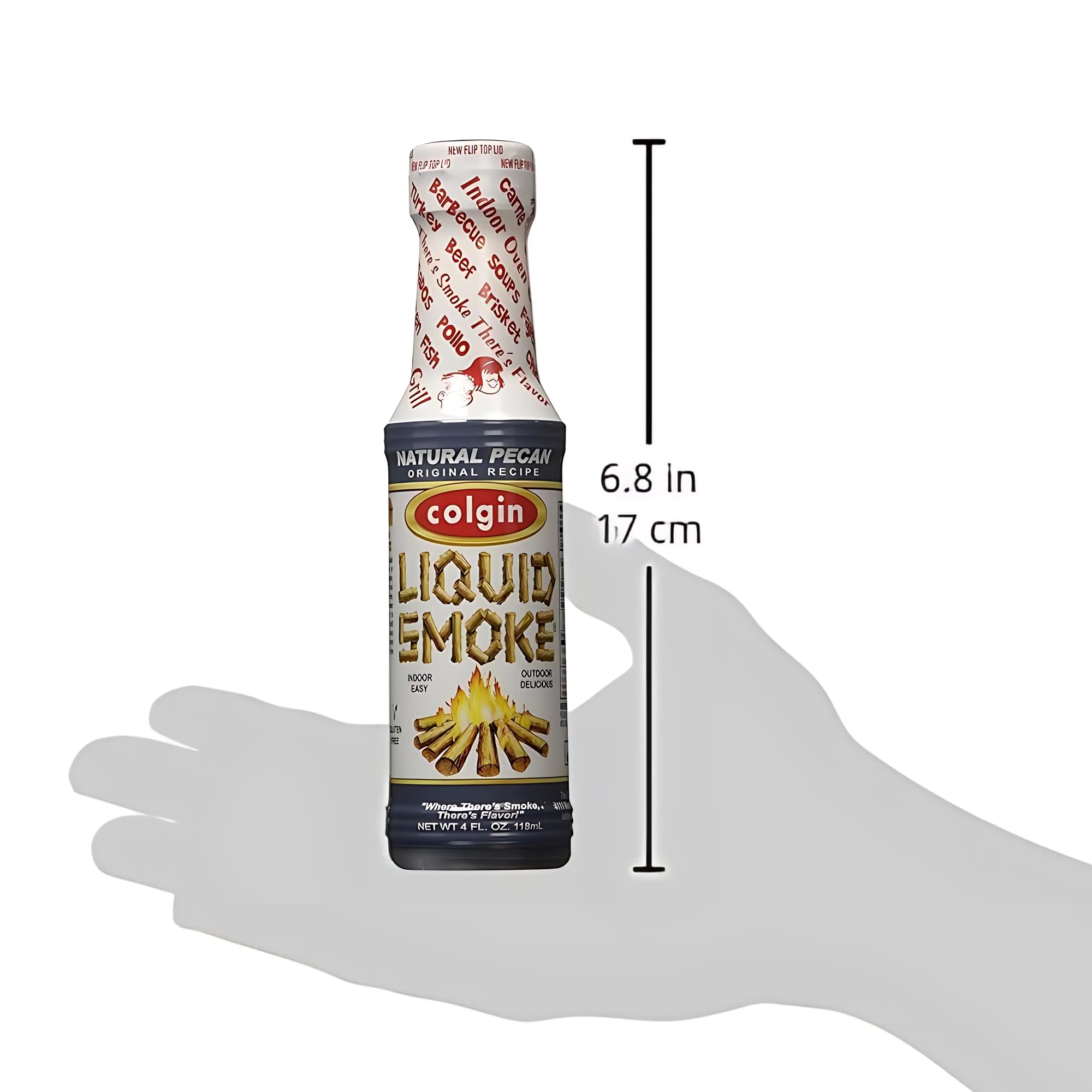 Colgin Liquid Smoke Pecan amber bottle suggests compact pantry staple