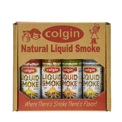 Colgin Pecan liquid smoke bottle pour adds nutty sweetness to dishes.