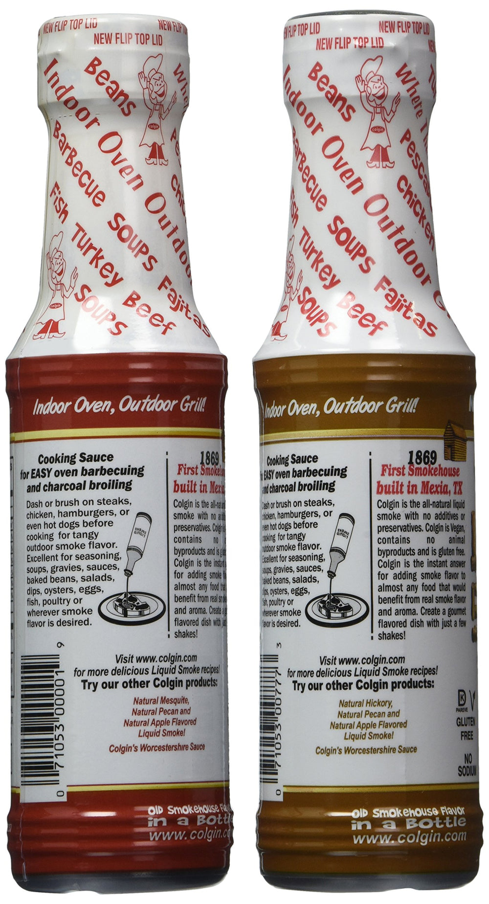 Colgin Mesquite Liquid Smoke bottle pour adds earthy Texan tang to poultry.