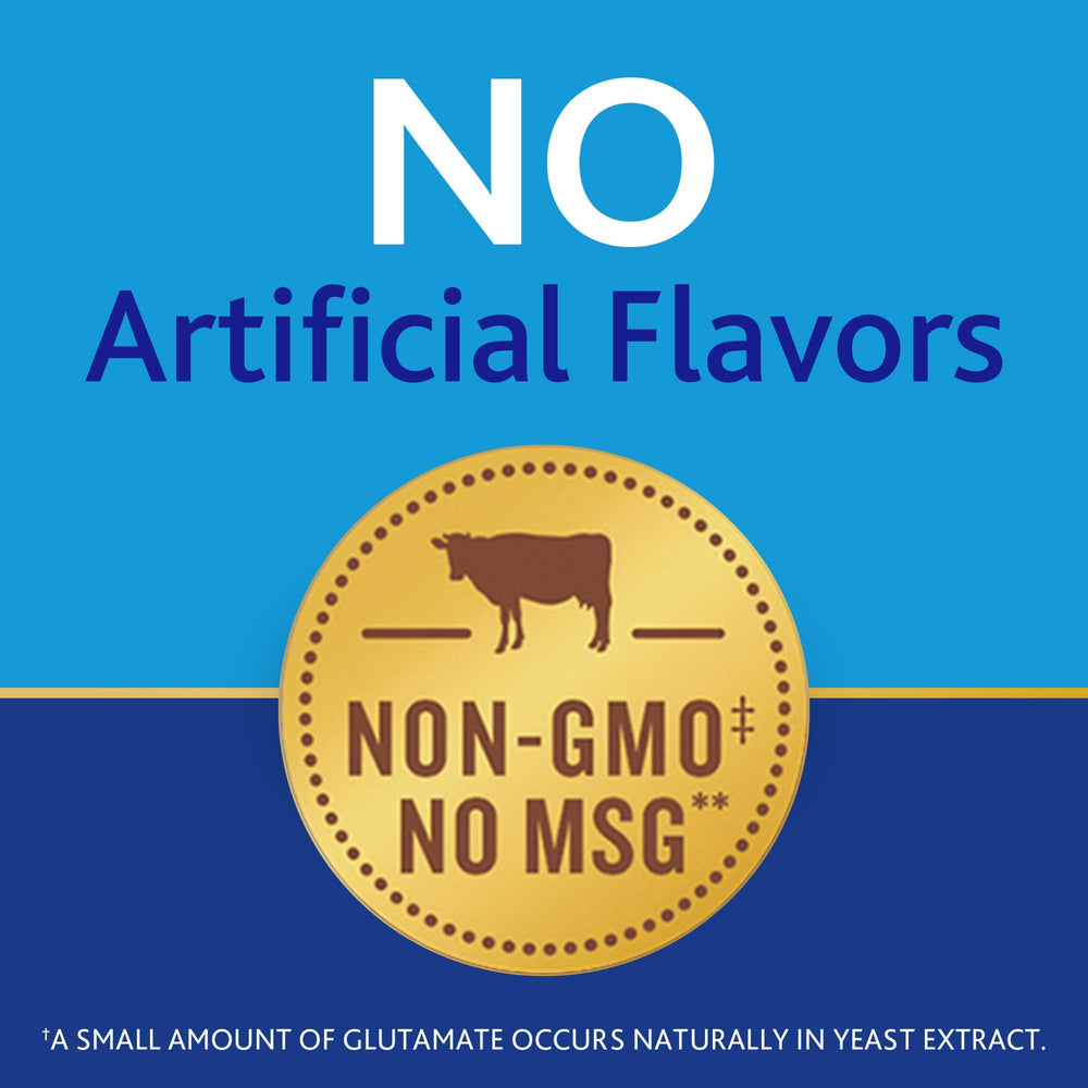 College Inn label close-up highlights natural, non-GMO attributes