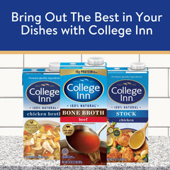 College Inn broth in a steaming bowl, inviting aroma