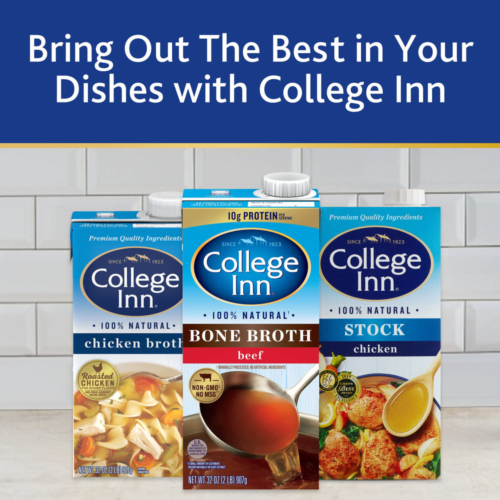 Family dinner scene with College Inn unsalted stock as base.