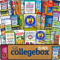 CollegeBox healthy snack box 35-count for study breaks and quick energy