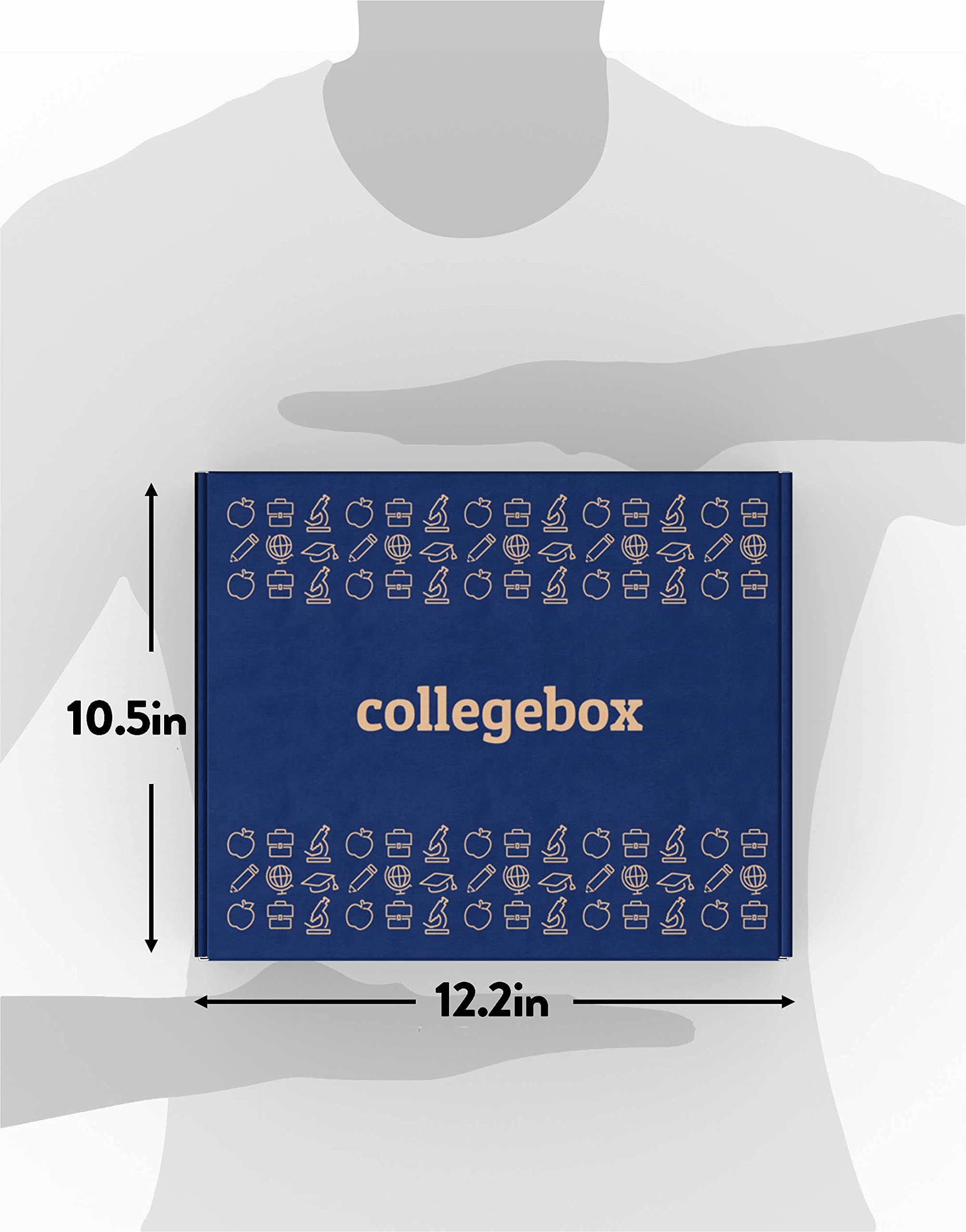 Gift-ready CollegeBox snack box with optional message at checkout.