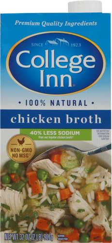 College Inn chicken noodle soup bowl demonstrates versatile base for comforting meals.