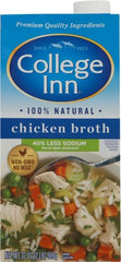 College Inn chicken noodle soup bowl demonstrates versatile base for comforting meals.