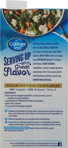 College Inn white chicken chili pot highlights heartiness with reduced sodium.