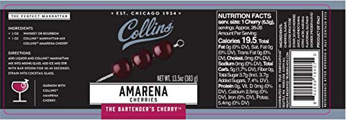 Collins Amarena cherries on bar setup for entertaining