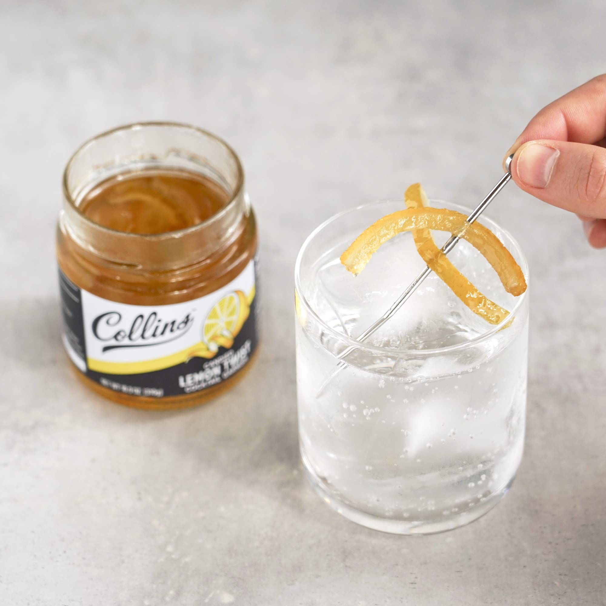 Collins Candied Lemon Twist gift packaging makes a stylish host gift.