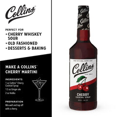 Collins Cherry Syrup added to a Manhattan for cherry depth