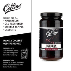 Collins Chicago bourbon cherries on an Old Fashioned, adding spice and depth.