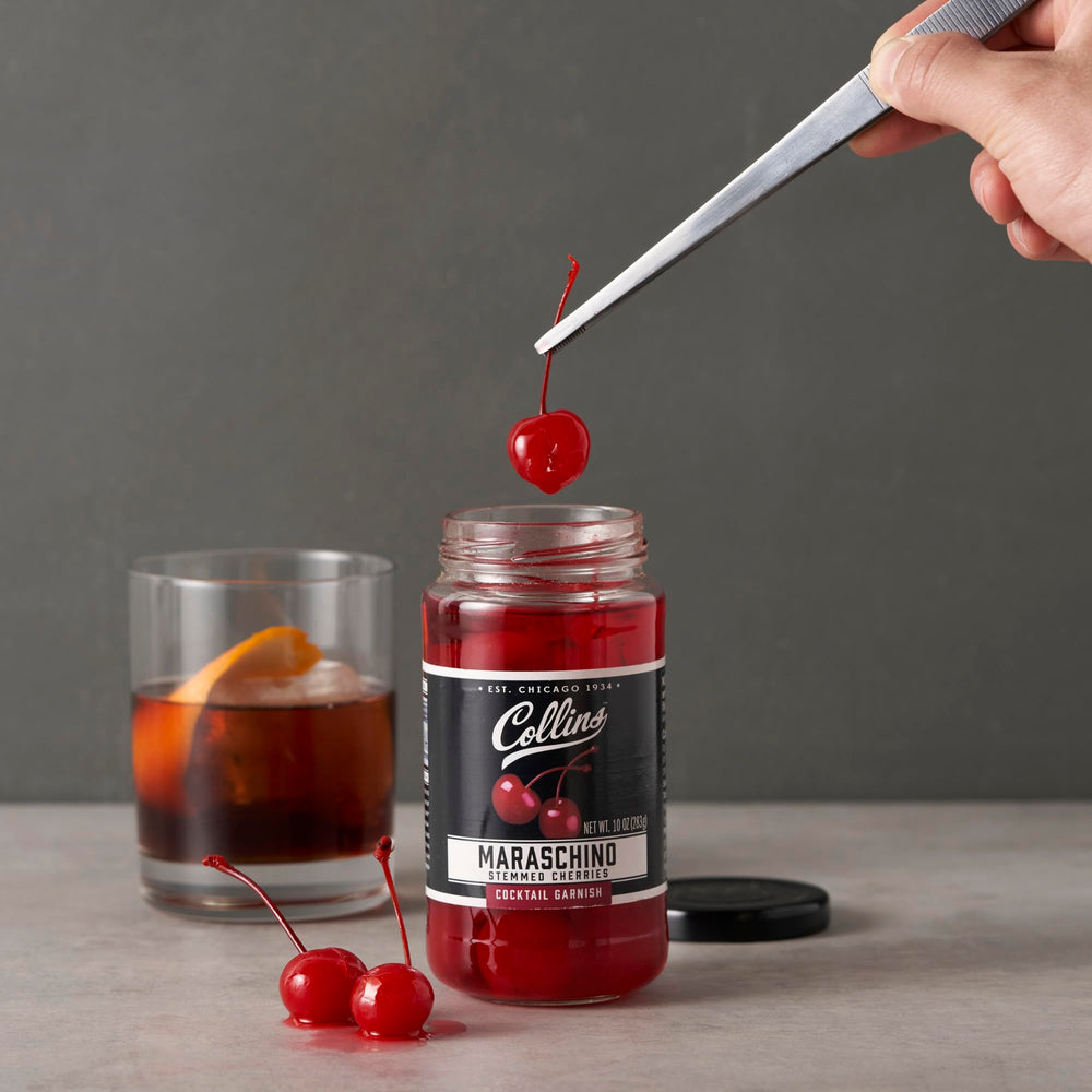 Collins Chicago gift-ready stemmed cherries for celebrations.