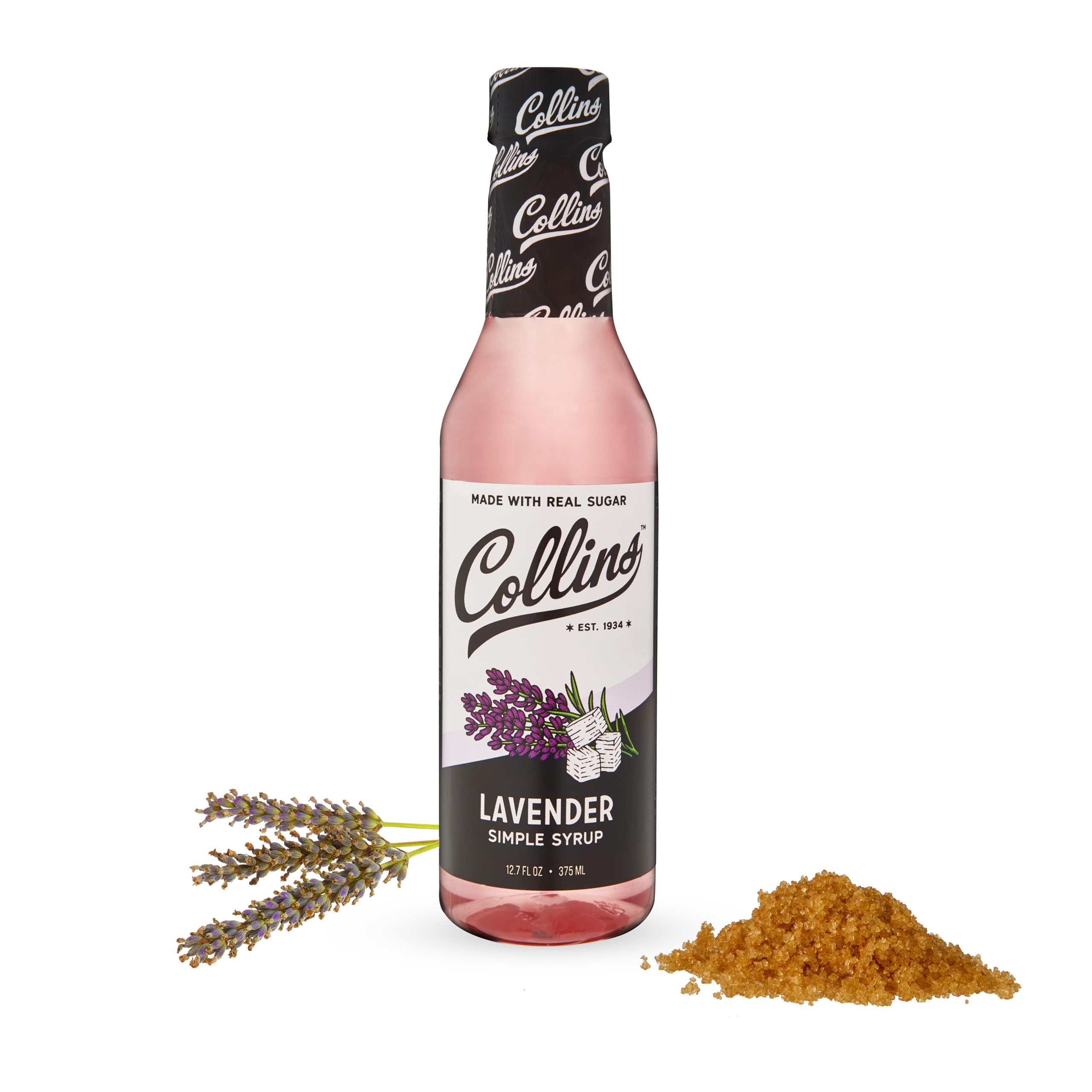 Collins Chicago Lavender Simple Syrup bottle for lavender flavored cocktails