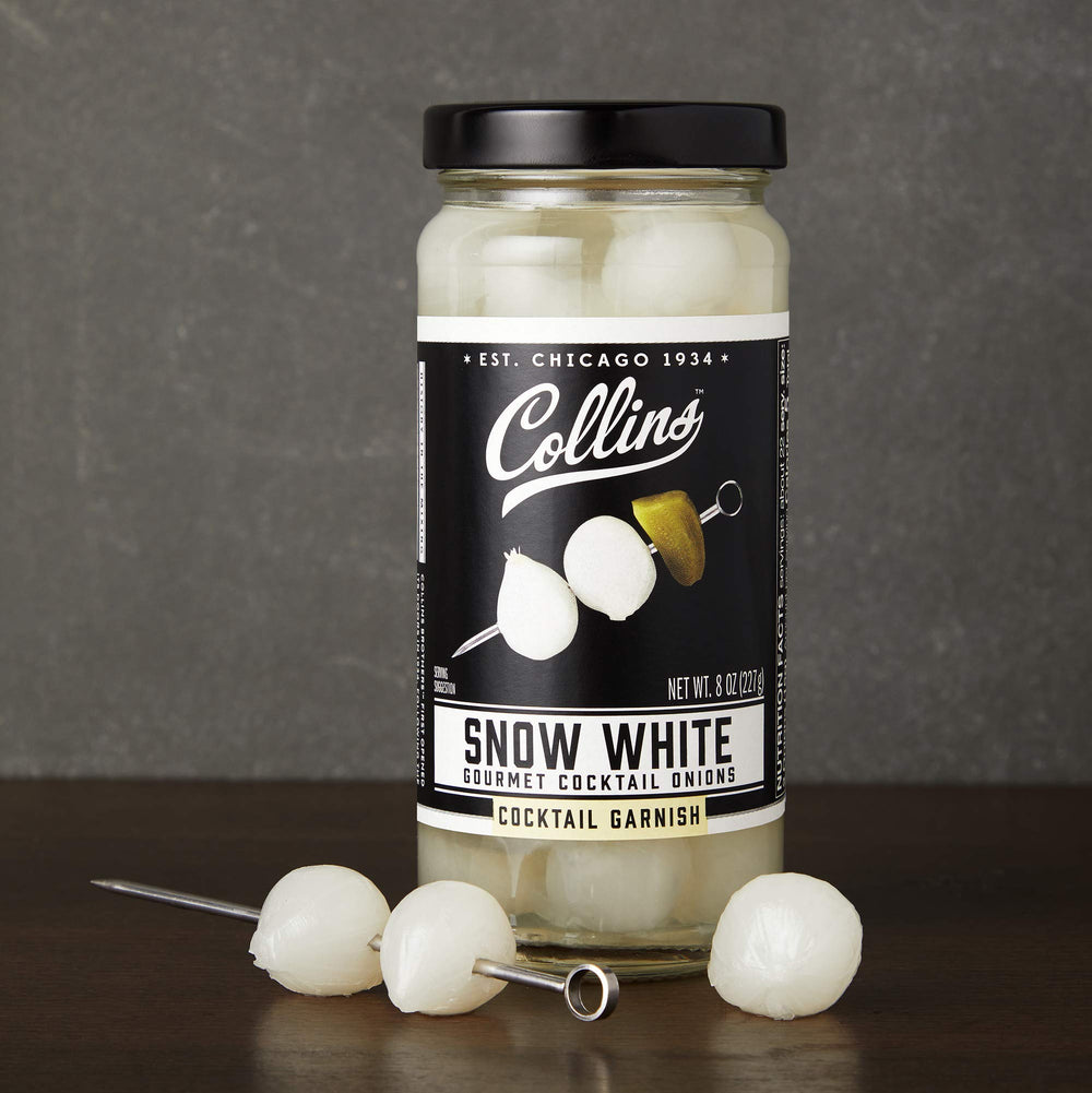 Pair Collins Chicago Snow White onions with cheeses and meats.