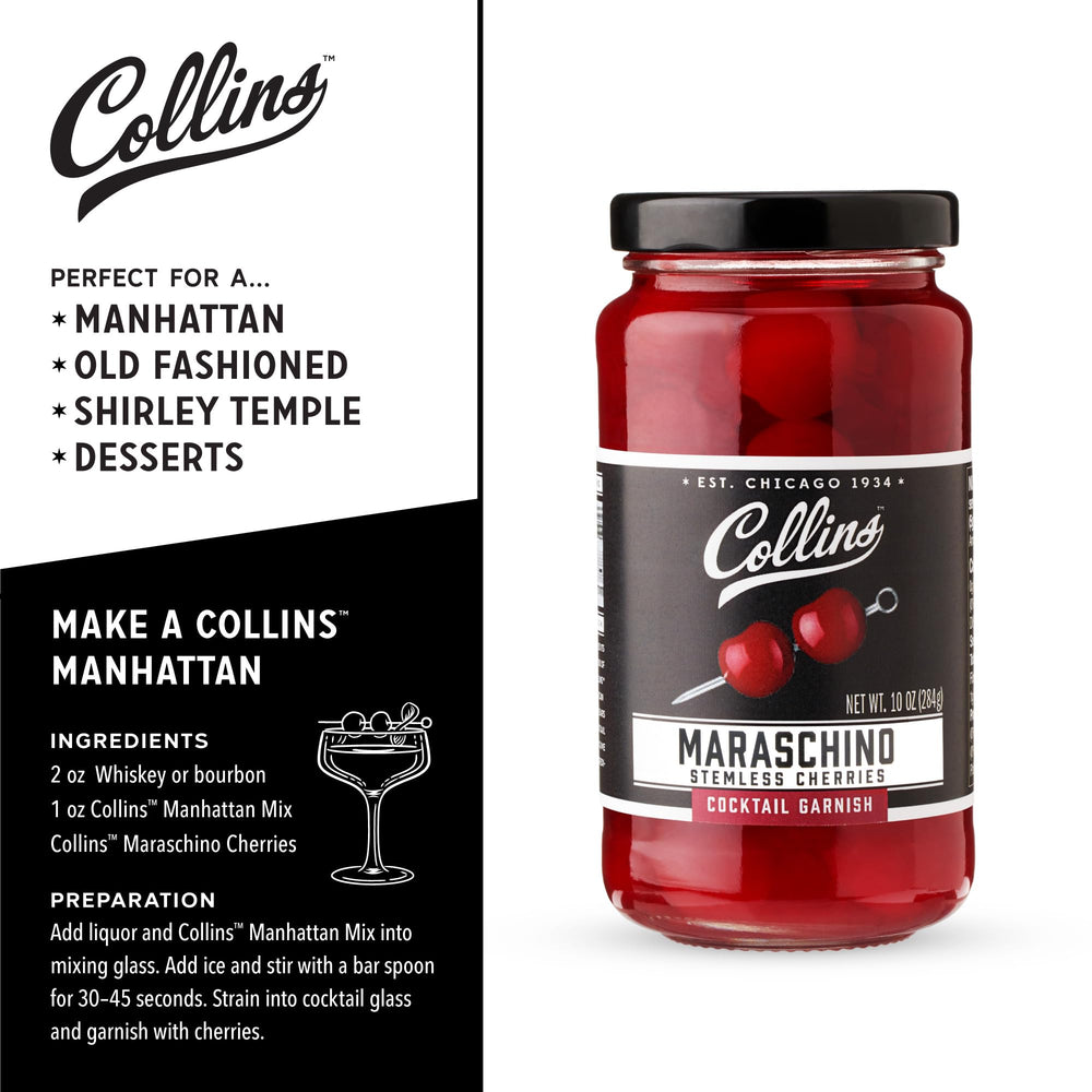 Collins Chicago stemless cherries as a dessert topping on a sundae.