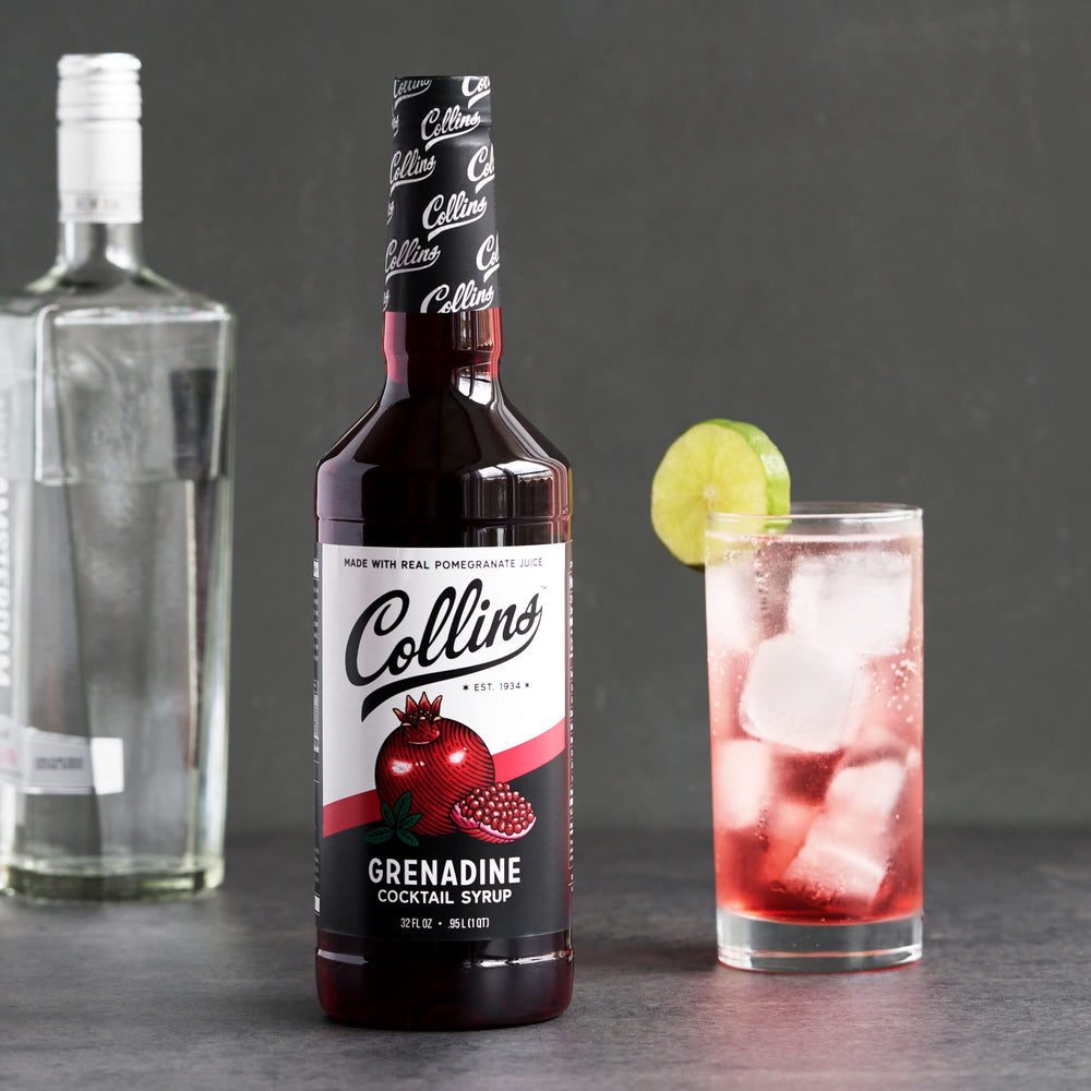 Collins Grenadine punch bowl setup for party beverages.