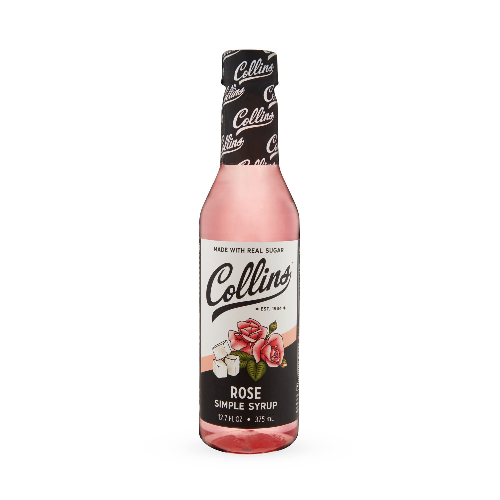 Coffee with Collins Rose Syrup for a fragrant finish.