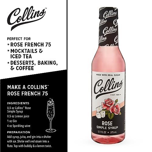 Gift-ready Collins Rose Syrup packaging for hosts.