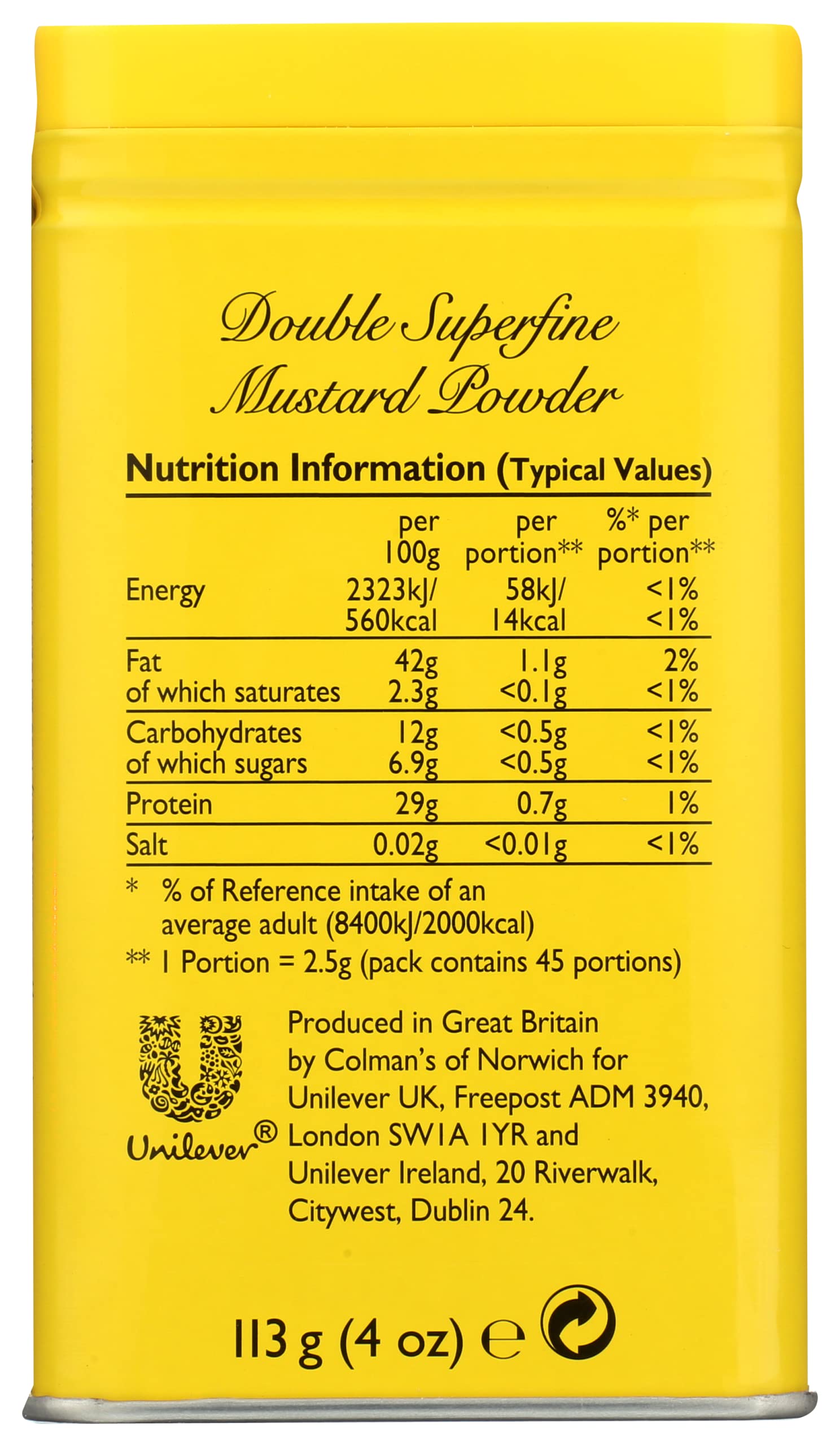 Colman's Dry Mustard Powder 2-pack packaging on display for versatile cooking
