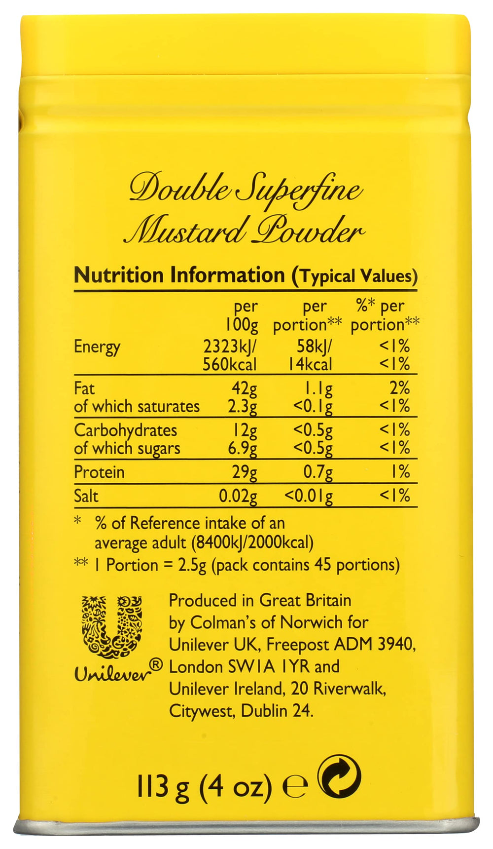 Colman's Dry Mustard Powder 2-pack packaging on display for versatile cooking