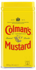 Colman’s Dry Mustard Powder bottle on a kitchen counter ready to upgrade sauces.
