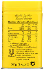 Close-up of Colman’s dry mustard powder texture, showing vibrant hot and tangy aroma.