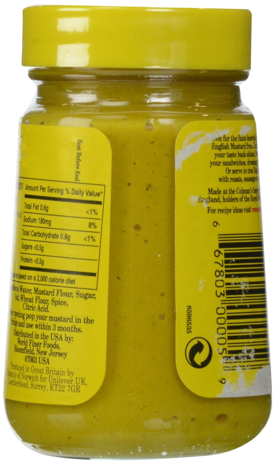 Colman's Mustard on deli display emphasizes heritage and versatile usage.