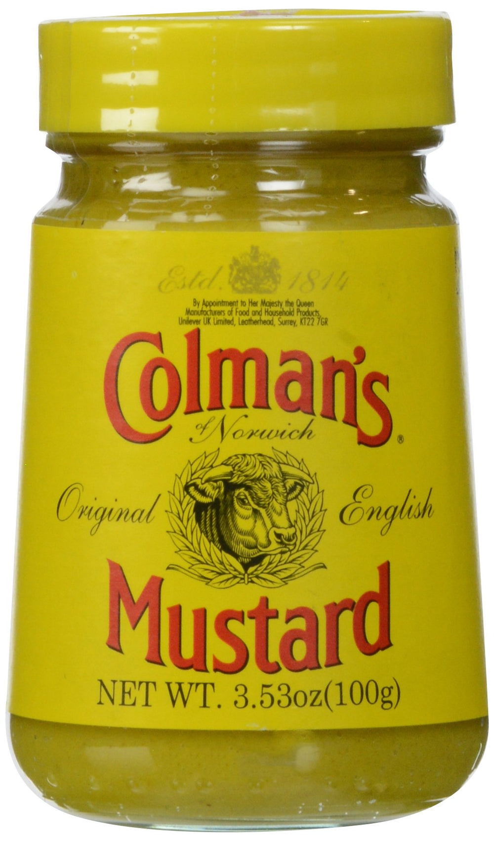 Colman's Original Mustard jar shows rich color, great for roasting and sandwich spread.