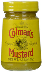 Colman's Original Mustard jar shows rich color, great for roasting and sandwich spread.