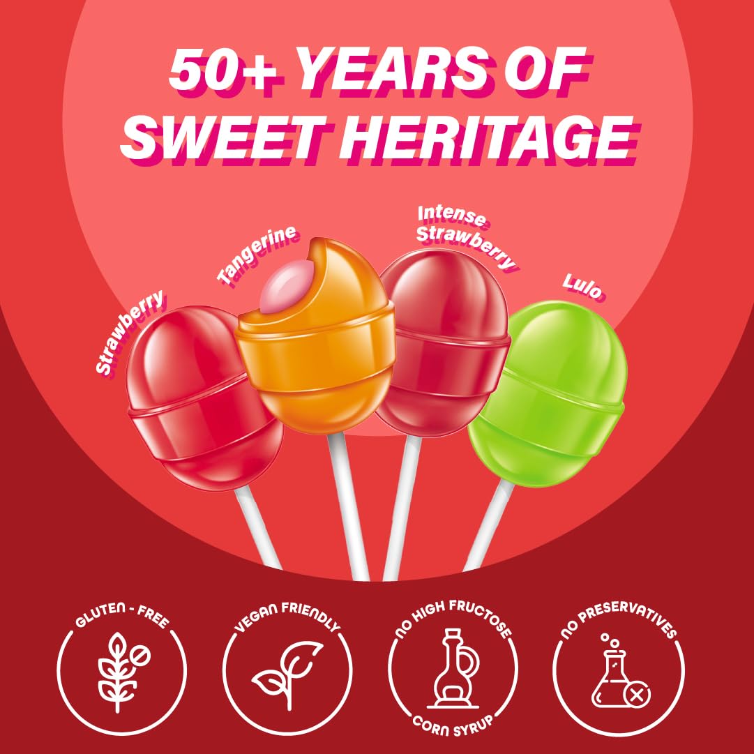 Colombina Bon Bon Bum individually wrapped lollipops — convenient grab-and-go candy.